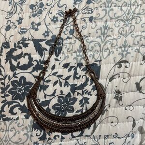 Elegant Bronze Statement Necklace